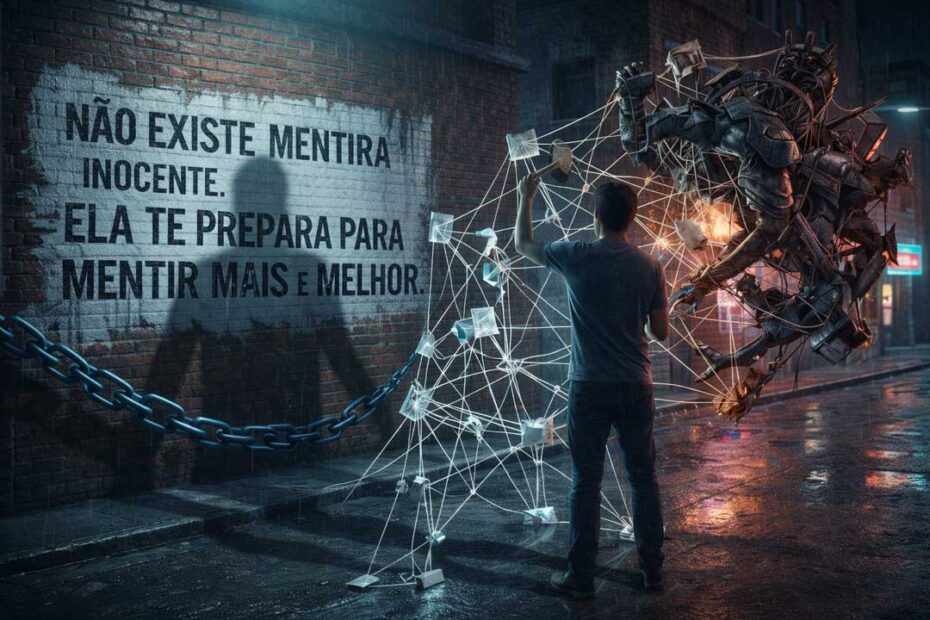 A ideia de mentira inocente se sustenta apenas quando a mentira é analisada fora do contexto social. Como prática cultural situada, ela reorganiza relações, expectativas e confiança.
