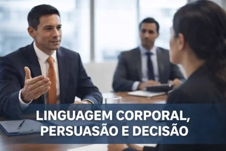 Reunião institucional em que gestos, posturas e interação entre participantes influenciam a percepção, a persuasão e a decisão antes da deliberação formal.