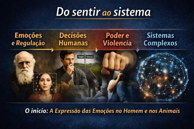 De A Expressão das Emoções no Homem e nos Animais aos sistemas sociais: como Darwin explica emoções, decisões e conflitos humanos