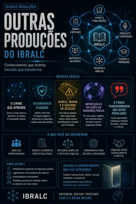 Infográfico sobre outras produções do IBRALC, com livros, séries, cursos, podcasts e materiais do Dr. Sergio Senna.